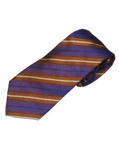 Purple and Gold Silk Rudimental Tie