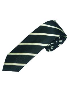 Black and White  Striped Tie