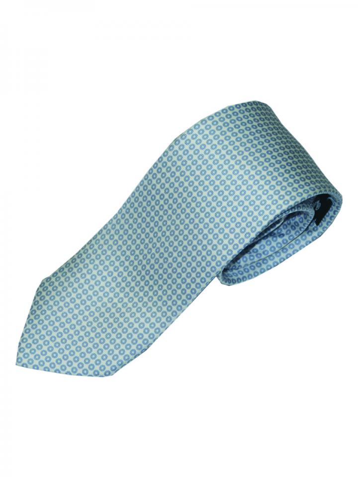 Geometric Silver patterned tie