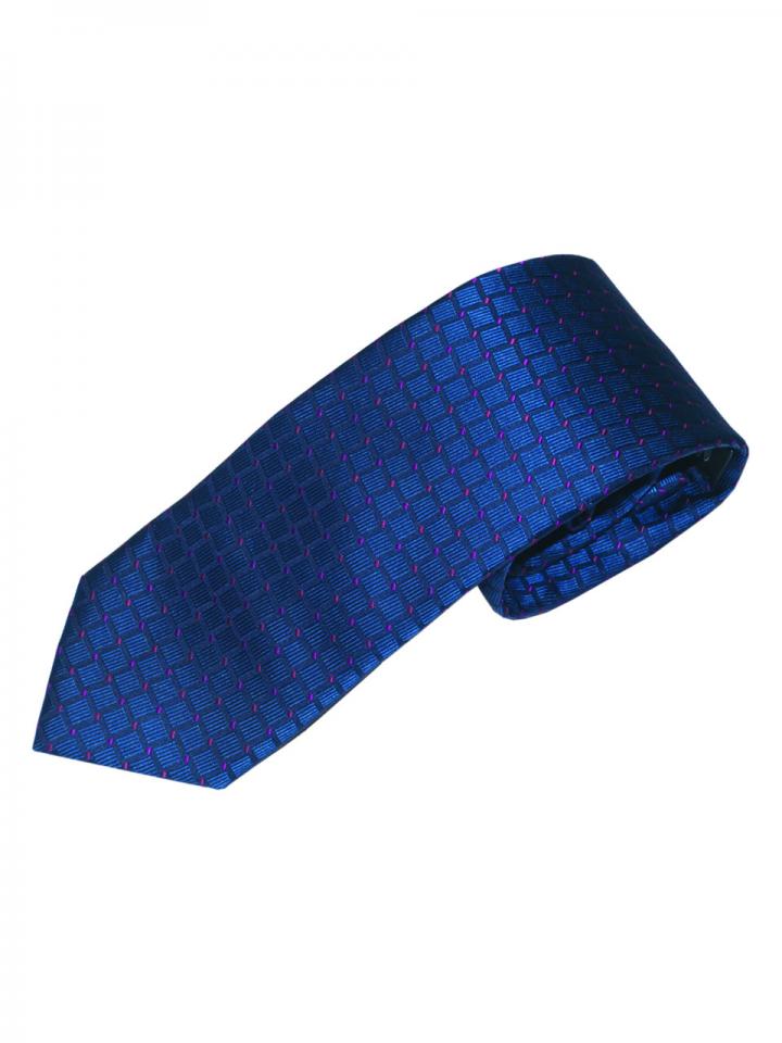 Blue tie with Red dot detail