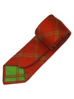 Cashmere Orange Tie with Contrast Green Lining