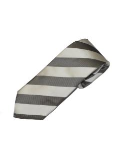 Silver Rudimental Silk Tie