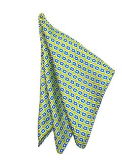 Electric Green Geometric Pattern Print