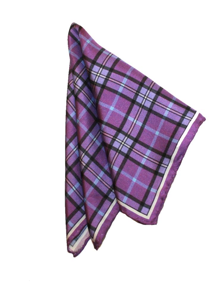 Dark Lavender Plaid Pattern Print