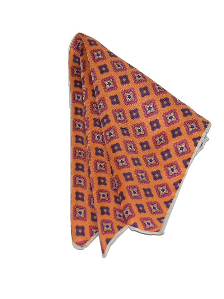 Orange Oriental Pattern Print