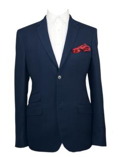 Navy Blue Linen Lightweight Blazer