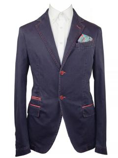 Washed Purple denim finish sports casual blazer